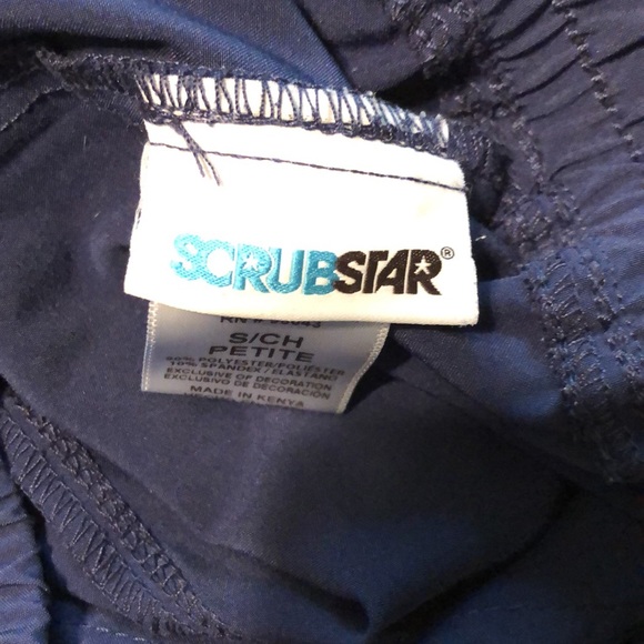 Scrubstar indigo scrub pants small petite - Picture 4 of 5